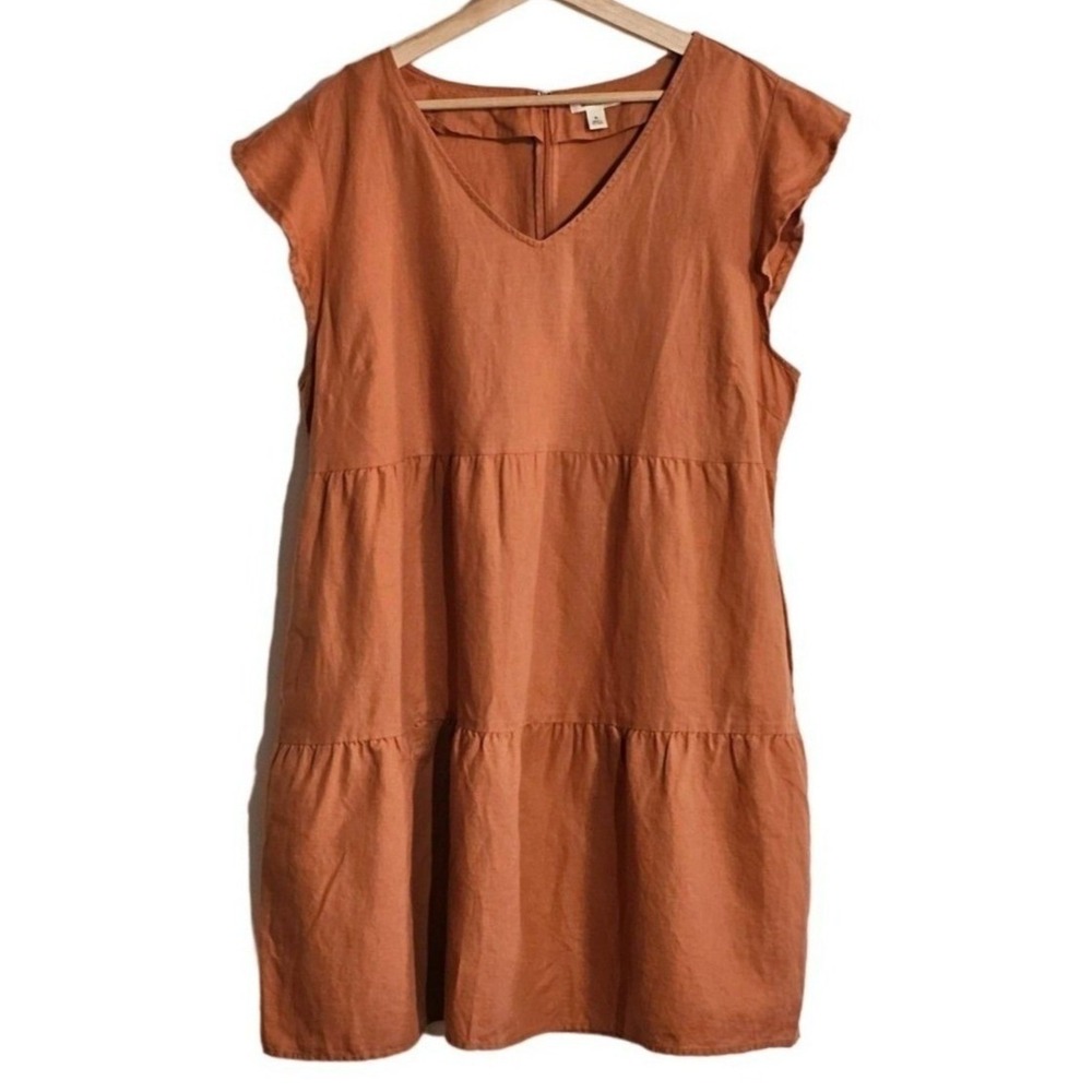 Goodthreads Shift dress Size XL flutter sleeve ruffle hem